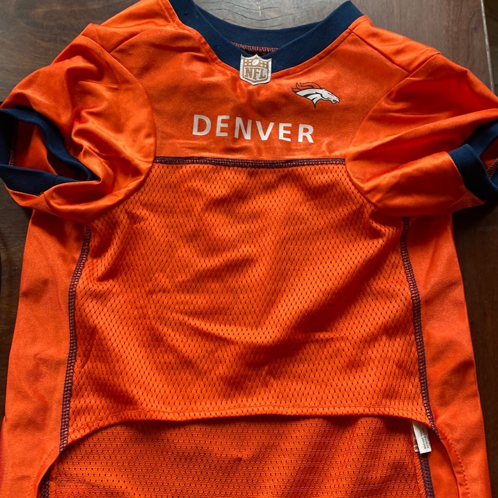XL Denver Broncos dog jersey